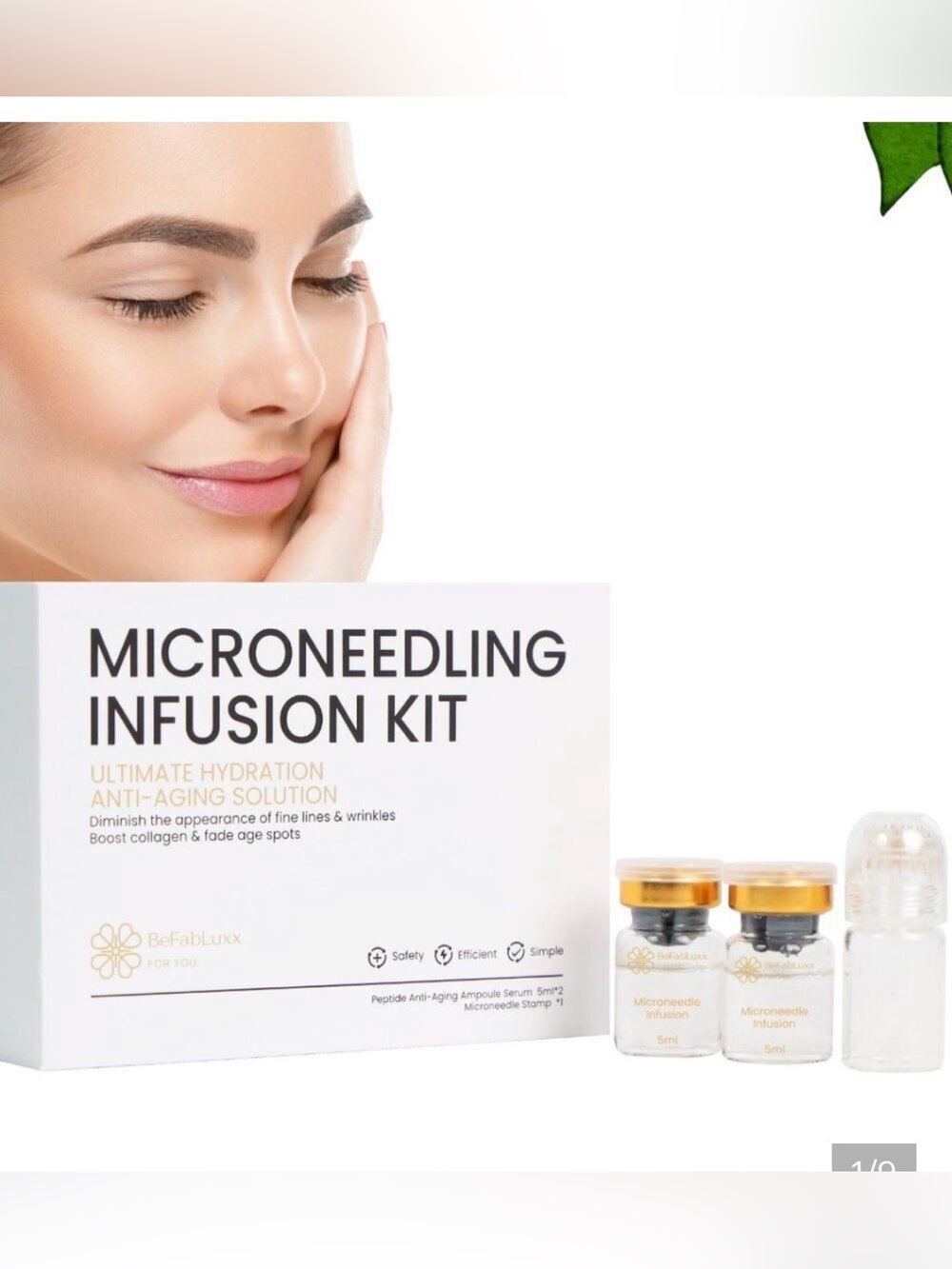 BeFabLuxx Cosmetic Micro-Infusion System Derma Stamp 0.5mm for Hydration, Glow,